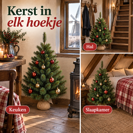 infographic opus55 infographic 1 - Cheqo® Mini Kerstboom 90 cm in Jute Zak