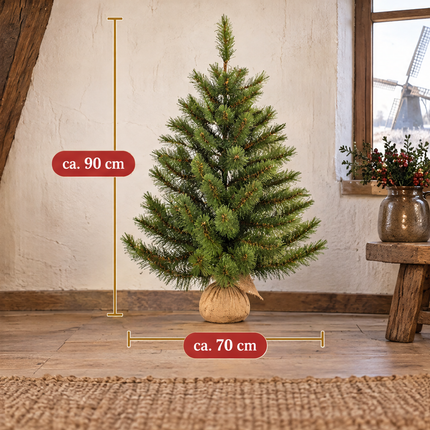 infographic opus55 infographic 6 - Cheqo® Mini Kerstboom 90 cm in Jute Zak