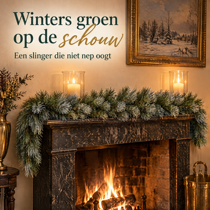 infographic opus55 infographic 1 - Cheqo® Kerstslinger 180 cm met Lange Naalden en Witte Puntjes