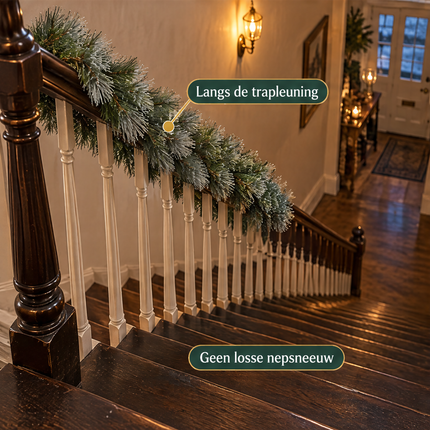 infographic opus55 infographic 4 - Cheqo® Kerstslinger 180 cm met Lange Naalden en Witte Puntjes
