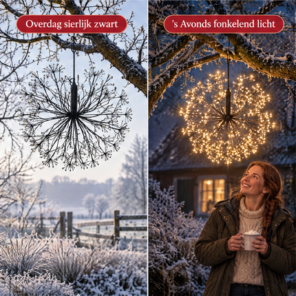infographic opus55 infographic 5 - Cheqo® Lichtbol Buiten 60 cm Paardenbloem Zwart