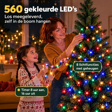 infographic opus55 infographic 3 - Cheqo® Smalle Kunstkerstboom 180 cm met Gekleurde Verlichting