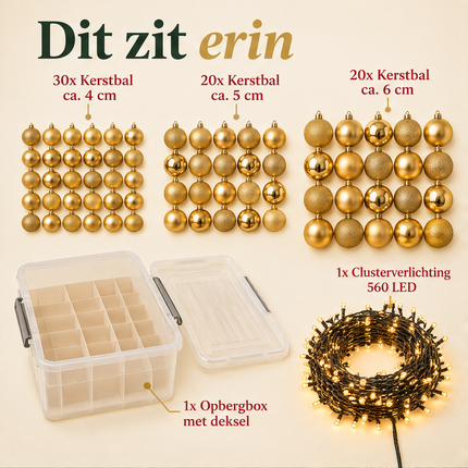 infographic opus55 infographic 1 - Cheqo® Gouden Kerstballen met Opbergbox en Kerstverlichting Extra Warm Wit