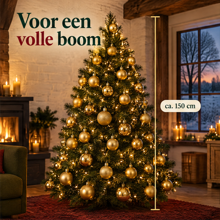 infographic opus55 infographic 2 - Cheqo® Gouden Kerstballen met Opbergbox en Kerstverlichting Warm en Extra Warm Wit