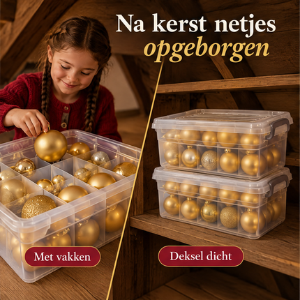 infographic opus55 infographic 5 - Cheqo® Gouden Kerstballen 140 Stuks met Clusterverlichting 700 LED Extra Warm Wit