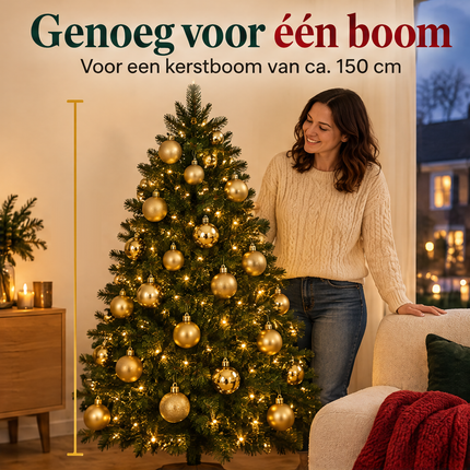 infographic opus55 infographic 2 - Cheqo® Gouden Kerstballen 70 Stuks met Kerstverlichting 240 LED Extra Warm Wit
