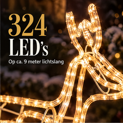 infographic opus55 infographic 3 - Cheqo® Rendier met Slee 324 LED Warm Wit