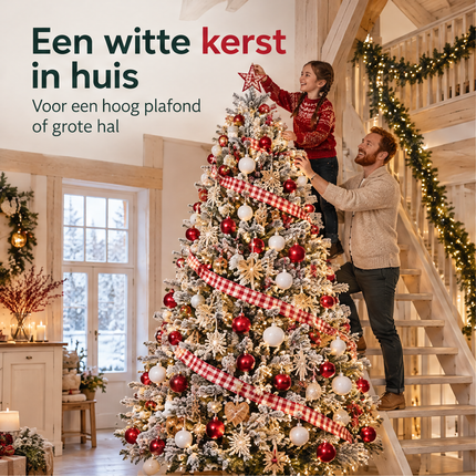 infographic opus55 infographic 1 - Cheqo® Kunstkerstboom 215 cm Ø145 cm met Sneeuw zonder Verlichting