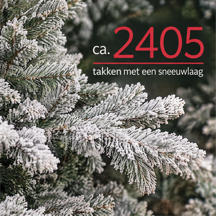 infographic opus55 infographic 2 - Cheqo® Kunstkerstboom 215 cm Ø145 cm met Sneeuw zonder Verlichting