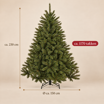 infographic opus55 infographic 3 - Cheqo® Kunstkerstboom 230 cm Ø150 cm zonder Verlichting
