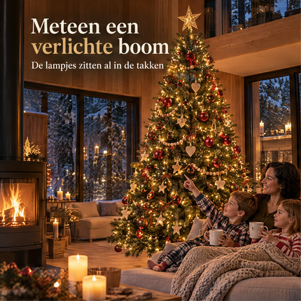 infographic opus55 infographic 1 - Cheqo® Kunstkerstboom 215 cm Ø125 cm met Verlichting Warm Wit