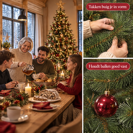 infographic opus55 infographic 5 - Cheqo® Kunstkerstboom 215 cm Ø125 cm zonder Verlichting