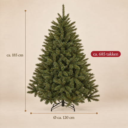infographic opus55 infographic 3 - Cheqo® Kunstkerstboom 185 cm Ø120 cm zonder Verlichting