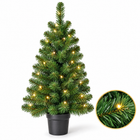 infographic opus55 hoofdafbeelding - Cheqo® Mini Kerstboom 90 cm Ø50 cm met Verlichting Warm Wit