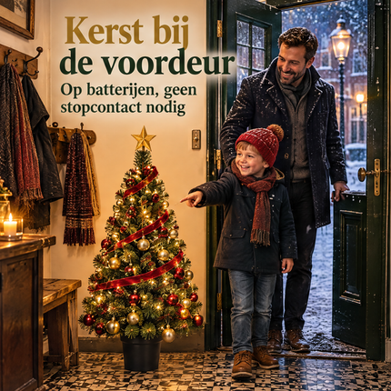 infographic opus55 infographic 1 - Cheqo® Mini Kerstboom 90 cm Ø50 cm met Verlichting Warm Wit