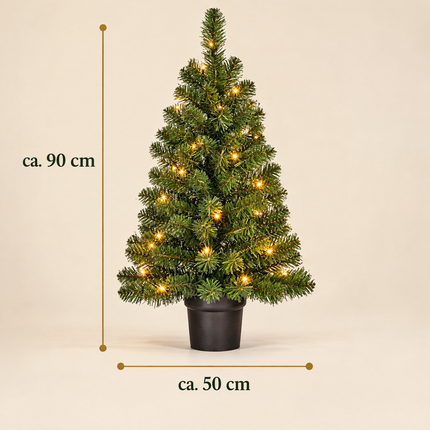 infographic opus55 infographic 4 - Cheqo® Mini Kerstboom 90 cm Ø50 cm met Verlichting Warm Wit