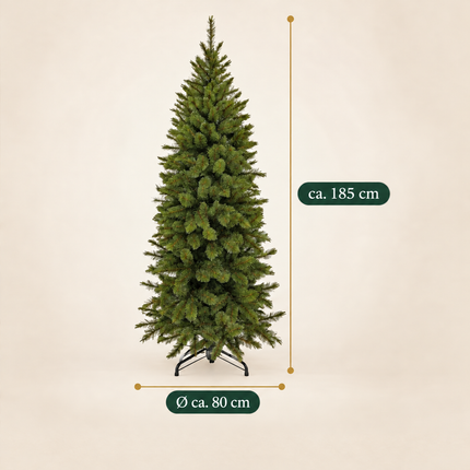 infographic opus55 infographic 3 - Cheqo® Kunstkerstboom 185 cm Ø80 cm zonder Verlichting