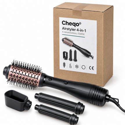 infographic opus55 verpakking - Cheqo® Airstyler 4-in-1 1200W