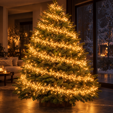 infographic opus55 hoofdafbeelding - Cheqo® Cluster Kerstverlichting 1000 LED Extra Warm Wit met Transparant Snoer