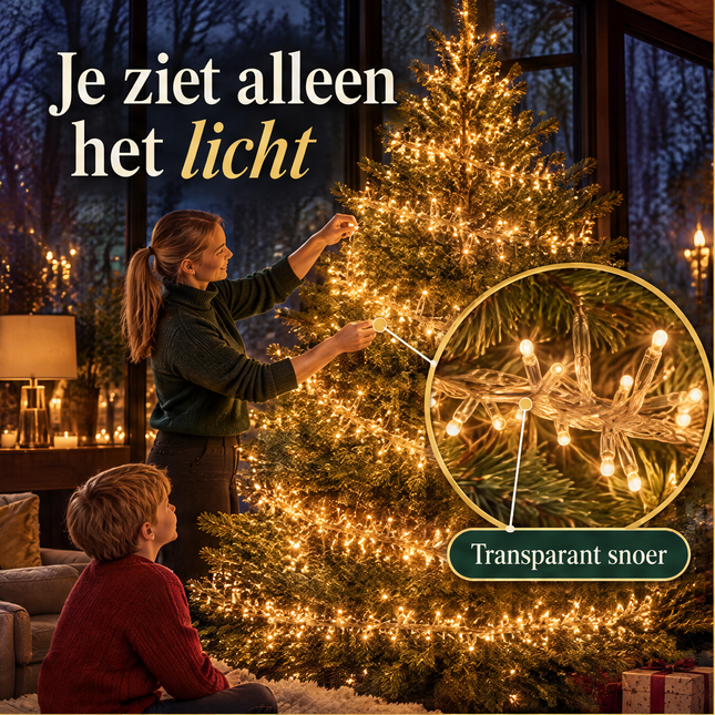 infographic opus55 infographic 1 - Cheqo® Cluster Kerstverlichting 1000 LED Extra Warm Wit met Transparant Snoer