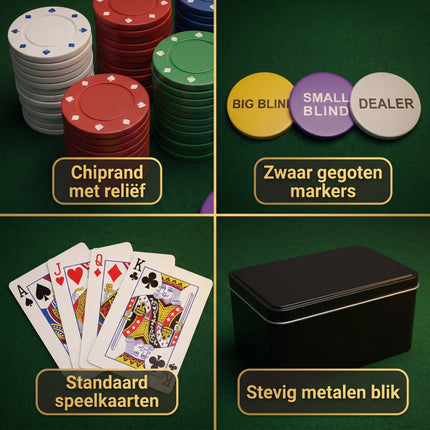 Cheqo® Pokerset Texas Hold'em - Detail Split