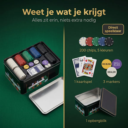Cheqo® Pokerset Texas Hold'em - Bezwaarkiller