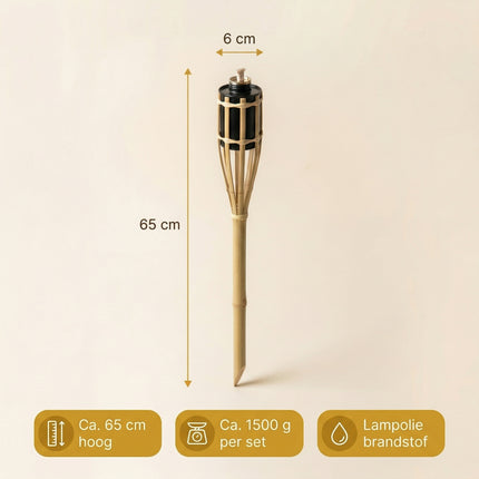 Cheqo Bamboe Tuinfakkels - Specs