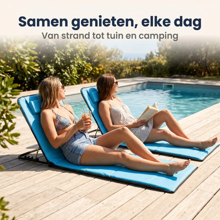 Cheqo® Strandmat Set van 2 - Lifestyle