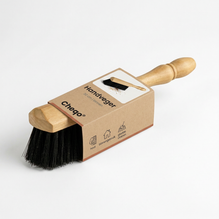 Cheqo® Handveger - Stoffer - Handstoffer - Houten Handveger - Houten Stoffer - Handveger Hout - Stoffer Hout - Handveger Zwart - Zwarte Handveger - Stoffer Zwart - Handveger voor Binnen