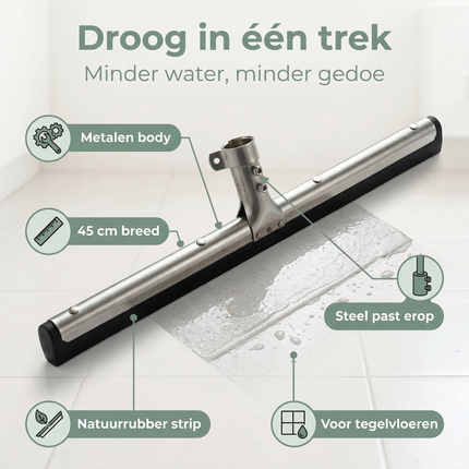Cheqo® Vloertrekker - Watertrekker - Vloerwisser - Douchewisser - Douchetrekker - Vloertrekker Badkamer - Vloertrekker Douche - Watertrekker Badkamer - Watertrekker Douche - Vloertrekker Terras - Watertrekker Terras