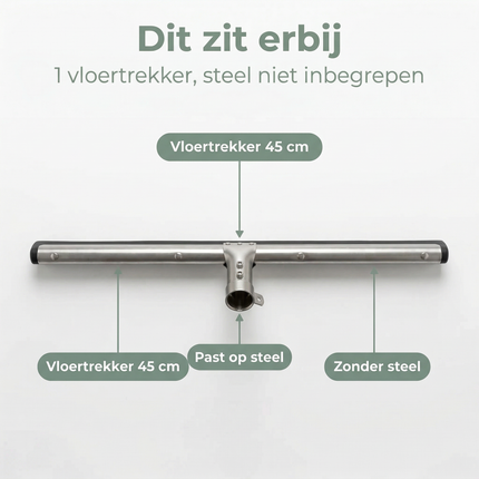 Cheqo® Vloertrekker - Watertrekker - Vloerwisser - Douchewisser - Douchetrekker - Vloertrekker Badkamer - Vloertrekker Douche - Watertrekker Badkamer - Watertrekker Douche - Vloertrekker Terras - Watertrekker Terras