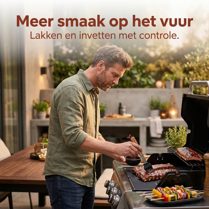 Cheqo® BBQ Kwast - Barbecue Kwast - Grill Kwast - Marinade Kwast - Siliconen BBQ Kwast - Siliconen Barbecue Kwast - Bakkwast - Siliconen Bakkwast - Kwast voor Marinade - Kwast voor BBQ
