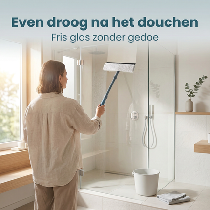 Cheqo® Raamwisser - Raamwisser Telescoop - Raamwisser met Telescooparm - Telescoop Raamwisser - Raamtrekker - Raamtrekker Telescoop - Raamtrekker met Telescoopsteel - Telescoop Raamtrekker