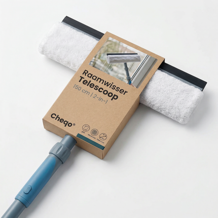 Cheqo® Raamwisser - Raamwisser Telescoop - Raamwisser met Telescooparm - Telescoop Raamwisser - Raamtrekker - Raamtrekker Telescoop - Raamtrekker met Telescoopsteel - Telescoop Raamtrekker