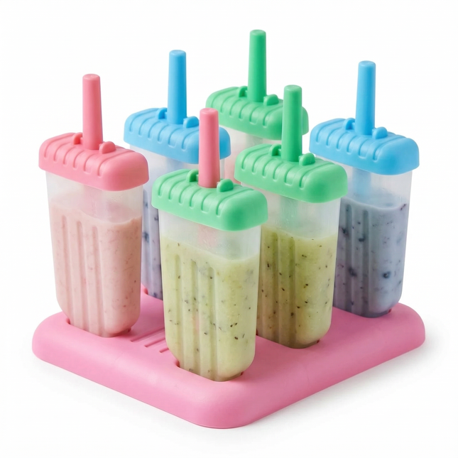 Cheqo® Ijsvormpjes - Ijslolly Vormpjes - Ijslolly Maker - Ijsjes Maker - Ijsjesvormpjes - Ijsjesvorm - Ijsvorm - Ijslolly Vormen - Ijsjeshouder - Ijslolly Houder - Ijsvormpjes Set