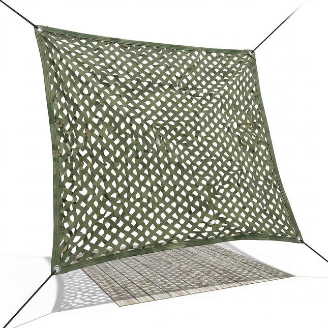 Cheqo® Schaduwdoek - Camouflagedoek - Camouflage Doek - Camouflage Net - Camo Net - Camo Doek - Schaduw Net - Schaduwdoek Groen - Schaduwdoek Tuin - Schaduwdoek Camping - Schaduwdoek Balkon