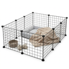 Cheqo® Dierenren 35 cm Hoog - Puppyren - Puppyren Binnen - Puppyren voor in Huis - Puppy Speelren - Hondenren - Hondenren Binnen - Konijnenren - Konijnenren Binnen - Cavia Ren - Cavia Ren Binnen - Huisdieren Ren - 12 Panelen 35x35 cm