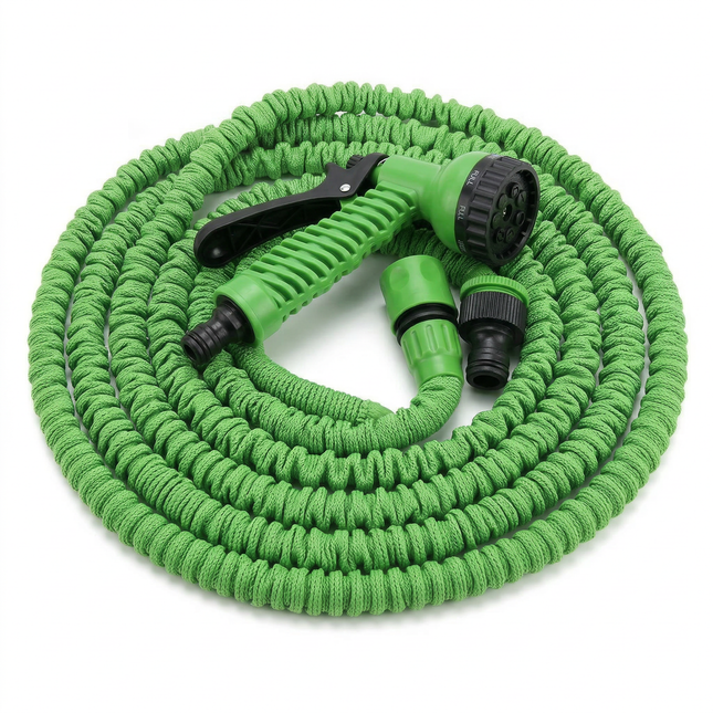 Cheqo® Flexibele Tuinslang - Uittrekbare Tuinslang - Tuinslang met Sproeikop - Tuinslang met Spuitkop - Tuinslang met Sproeier - Tuinslang Sproeikop - Tuinslang Spuitpistool - Tuinslang Set - Tuinslang met Koppelingen - Knikvrije Tuinslang