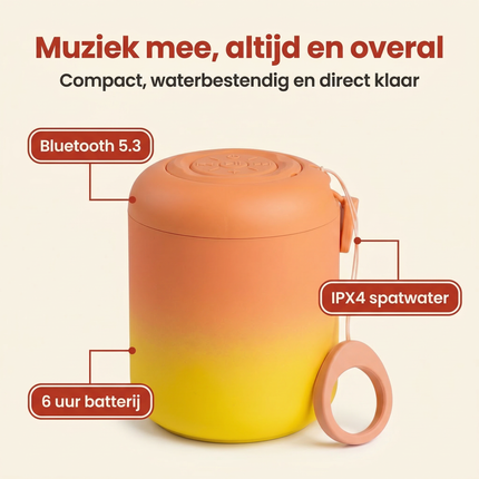 Cheqo® Bluetooth Speaker - Draagbare Bluetooth Speaker - Bluetooth Box - Draagbare Speaker - Mini Bluetooth Speaker - Kleine Bluetooth Speaker - Bluetooth Speaker Waterdicht - Waterbestendige Bluetooth Speaker - Bluetooth Speaker voor Buiten