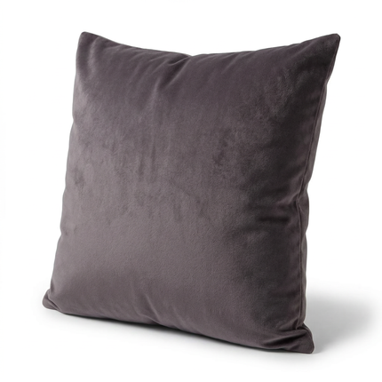 Cheqo® Sierkussen - Kussenhoes - Kussensloop - Velvet Sierkussen - Fluwelen Sierkussen - Donkergrijs Sierkussen - Sierkussen Bank - Sierkussen Woonkamer - Sierkussen Bed