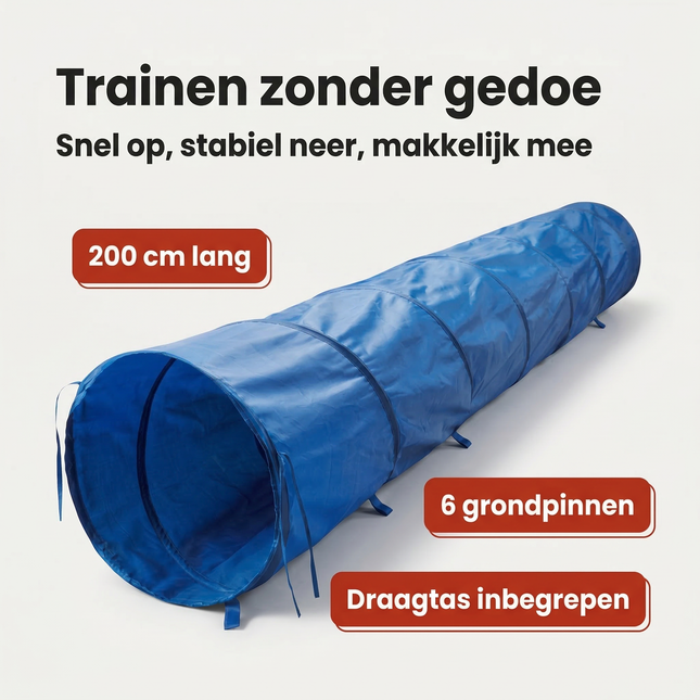 Cheqo® Hondentunnel - Agility Tunnel Hond - Agility Tunnel - Hond Agility Tunnel - Agility voor de Hond - Honden Agility - Behendigheid Hond - Hondentraining Tunnel - Trainingstunnel Hond - Agility Hindernis Hond