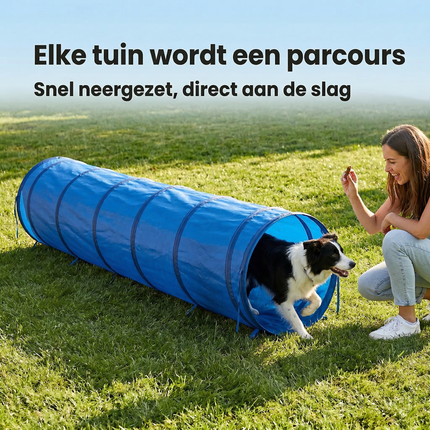 Cheqo® Hondentunnel - Agility Tunnel Hond - Agility Tunnel - Hond Agility Tunnel - Agility voor de Hond - Honden Agility - Behendigheid Hond - Hondentraining Tunnel - Trainingstunnel Hond - Agility Hindernis Hond