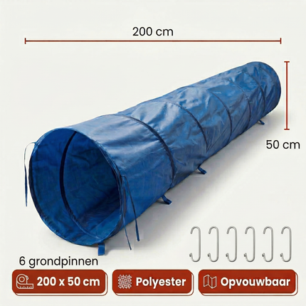 Cheqo® Hondentunnel - Agility Tunnel Hond - Agility Tunnel - Hond Agility Tunnel - Agility voor de Hond - Honden Agility - Behendigheid Hond - Hondentraining Tunnel - Trainingstunnel Hond - Agility Hindernis Hond