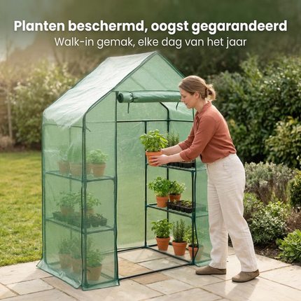 Cheqo® Broeikas - Tuinkas - Kweekkas - Kas - Serre - Tuinbroeikas - Hobbykas - Foliekas - Tunnelkas - Walk in Broeikas - Walk in Kas - Kweekhuis - Tomatenkas - Moestuinkas - Kas voor Moestuin