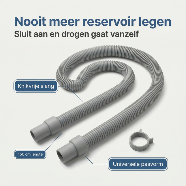 Cheqo® Afvoerslang Condensdroger - Condensdroger Afvoerslang - Afvoerslang Droger - Droger Afvoerslang - Afvoerslang Warmtepompdroger - Warmtepompdroger Afvoerslang - Condensdroger Slang - Droger Slang