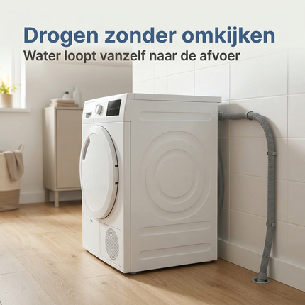 Cheqo® Afvoerslang Condensdroger - Condensdroger Afvoerslang - Afvoerslang Droger - Droger Afvoerslang - Afvoerslang Warmtepompdroger - Warmtepompdroger Afvoerslang - Condensdroger Slang - Droger Slang