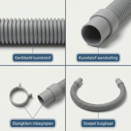 Cheqo® Afvoerslang Condensdroger - Condensdroger Afvoerslang - Afvoerslang Droger - Droger Afvoerslang - Afvoerslang Warmtepompdroger - Warmtepompdroger Afvoerslang - Condensdroger Slang - Droger Slang