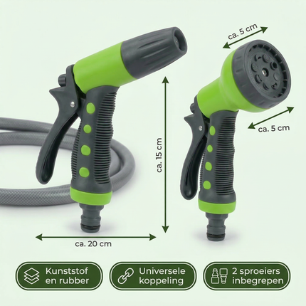 Cheqo® Tuinslang Spuitpistool - Spuitpistool Tuinslang - Tuinslang Sproeikop - Sproeikop Tuinslang - Tuinslang Sproeier - Tuinslang Spuitkop - Spuitkop Tuinslang - Tuinslang Pistool