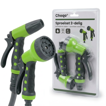 Cheqo® Tuinslang Spuitpistool - Spuitpistool Tuinslang - Tuinslang Sproeikop - Sproeikop Tuinslang - Tuinslang Sproeier - Tuinslang Spuitkop - Spuitkop Tuinslang - Tuinslang Pistool
