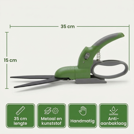 Cheqo® Grasschaar - Grasschaar Handmatig - Grasschaar Draaibaar - Grasschaar 360 Graden - Grasschaar voor Grasranden - Grasschaar voor Gazonranden - Grasschaar voor Borders - Grasrandschaar - Gazonschaar - Grasschaar Ergonomisch